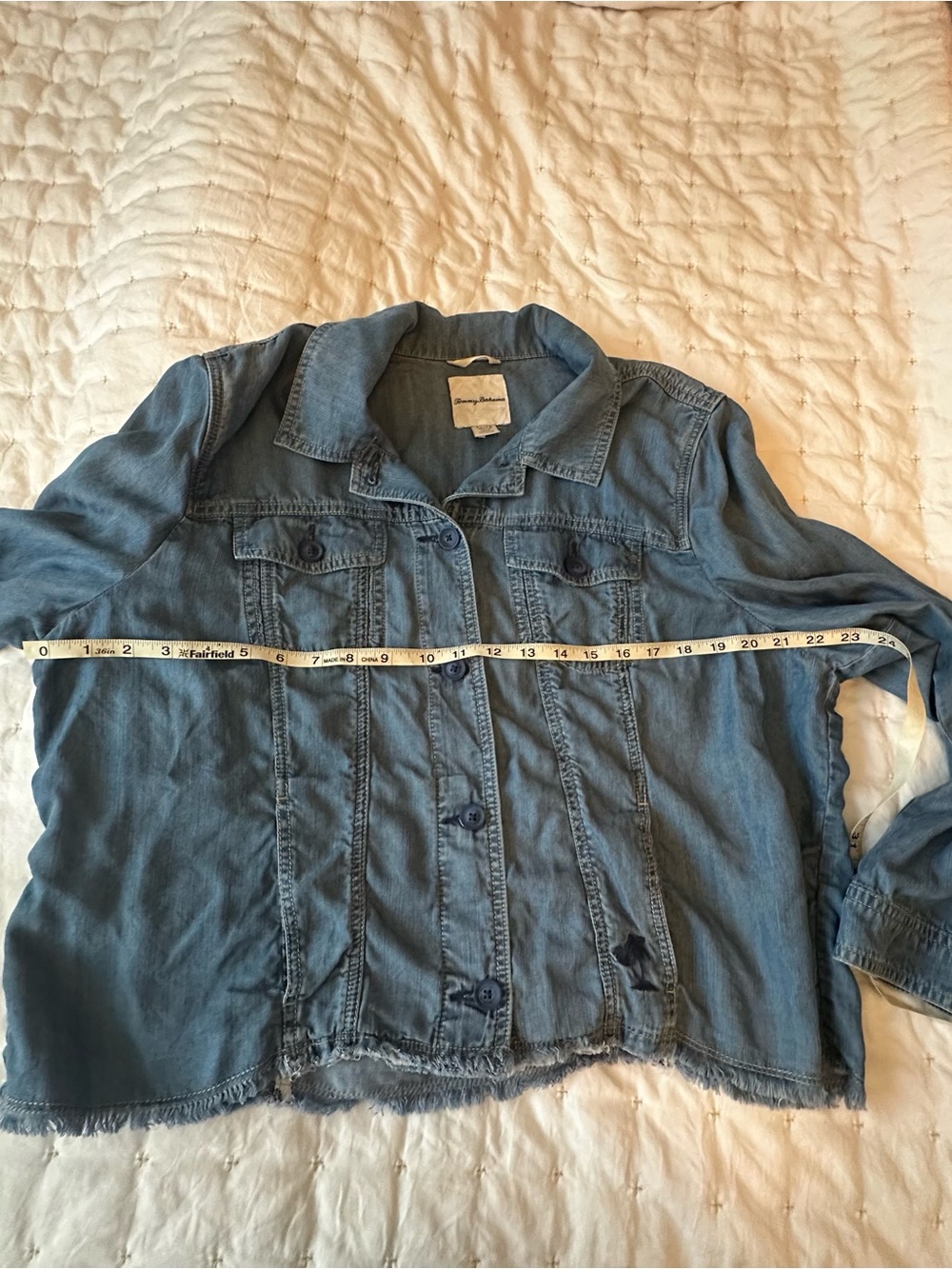 Tommy Bahama Light Blue Denim Jacket - Picture 6 of 7